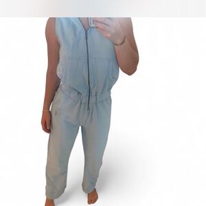 FP Movement by Free People Sky Blue Jumpsuit with hoodie